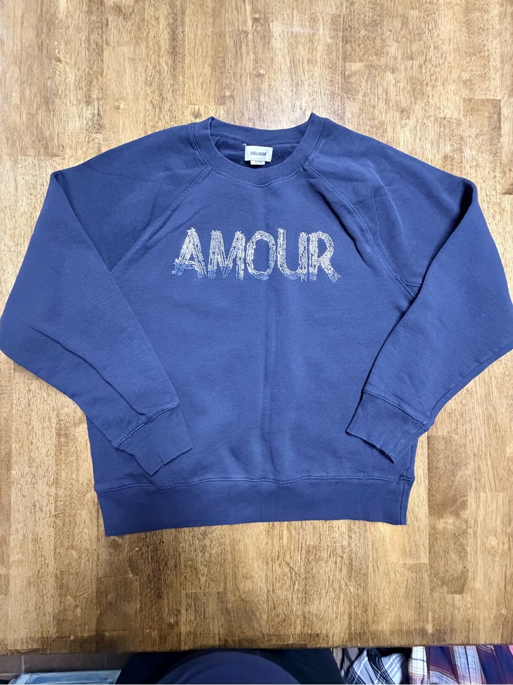 Zadig & Voltaire Navy 'AMOUR' Crewneck Sweatshirt
